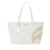 BOLSO TOTE RIVIERA LE BLANC CON CADENA DORADA Y MOTIVO DE TIBURÓN
