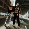 A.I.9 AFRICAN INTELLIGENCE GUILDED LEOPARD - CHAQUETA VARSITY EN COLABORACIÓN CON SANDFLOWER