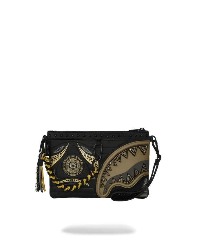 A.I. AFRICAN INTELLIGENCE SHARKS OF THE GOLD OCEAN CROSSOVER CLUTCH - COLABORACIÓN CON SANDFLOWER