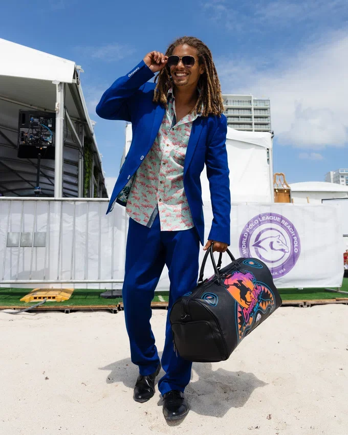 BOLSA DE DEPORTE MIAMI BEACH POLO COLLAB (NEGRA)