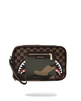 BOLSA DE NECESERES «BRICKSIDE» DE SHARKS IN PARIS CON BOLSILLO EXTERIOR DORADO CON CREMALLERA