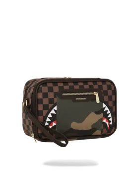BOLSA DE NECESERES «BRICKSIDE» DE SHARKS IN PARIS CON BOLSILLO EXTERIOR DORADO CON CREMALLERA