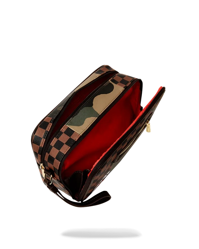 BOLSA DE NECESERES «BRICKSIDE» DE SHARKS IN PARIS CON BOLSILLO EXTERIOR DORADO CON CREMALLERA