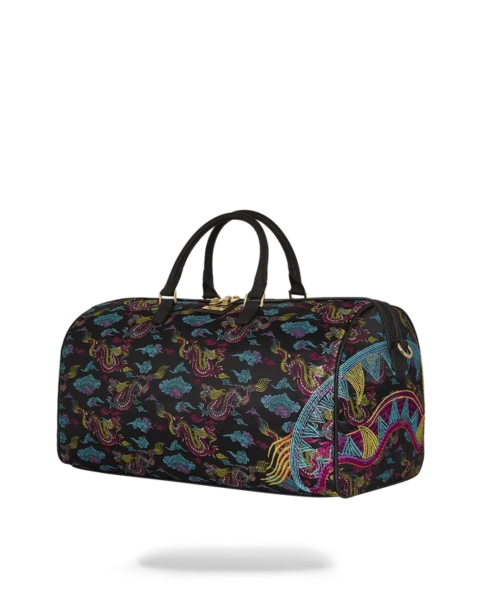 BOLSA DE VIAJE CON DRAGONES BORDADOS