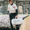 BOLSA DE VIAJE EMPEROR CON ESTAMPADO MONEY EN COLOR POWDER