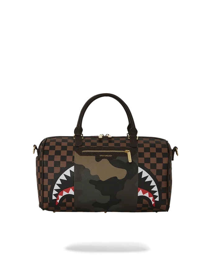BOLSA DE VIAJE MINI «SHARKS IN PARIS» CON BOLSILLO EXTERIOR CON CREMALLERA DORADA