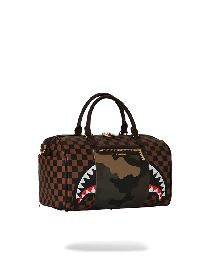 BOLSA DE VIAJE MINI «SHARKS IN PARIS» CON BOLSILLO EXTERIOR CON CREMALLERA DORADA