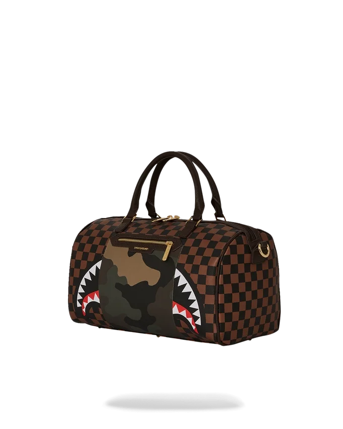 BOLSA DE VIAJE MINI «SHARKS IN PARIS» CON BOLSILLO EXTERIOR CON CREMALLERA DORADA