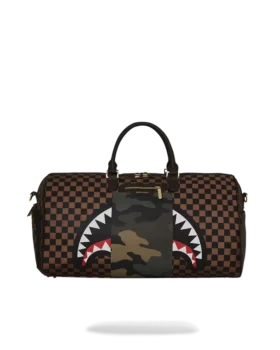 BOLSA DE VIAJE «SHARKS IN PARIS» CON BOLSILLO EXTERIOR CON CREMALLERA DORADA