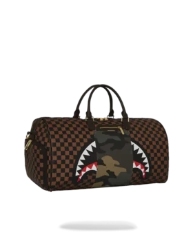 BOLSA DE VIAJE «SHARKS IN PARIS» CON BOLSILLO EXTERIOR CON CREMALLERA DORADA