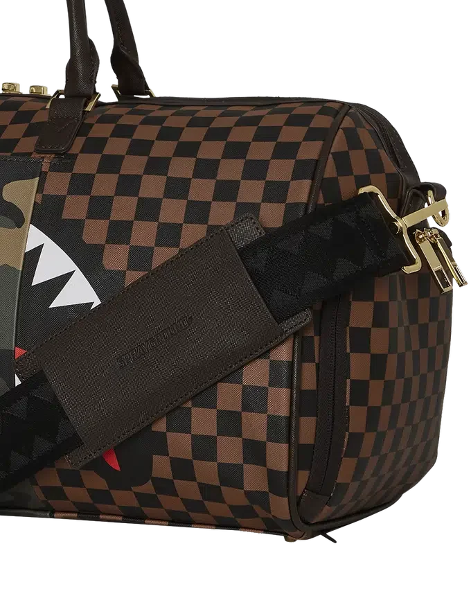 BOLSA DE VIAJE «SHARKS IN PARIS» CON BOLSILLO EXTERIOR CON CREMALLERA DORADA