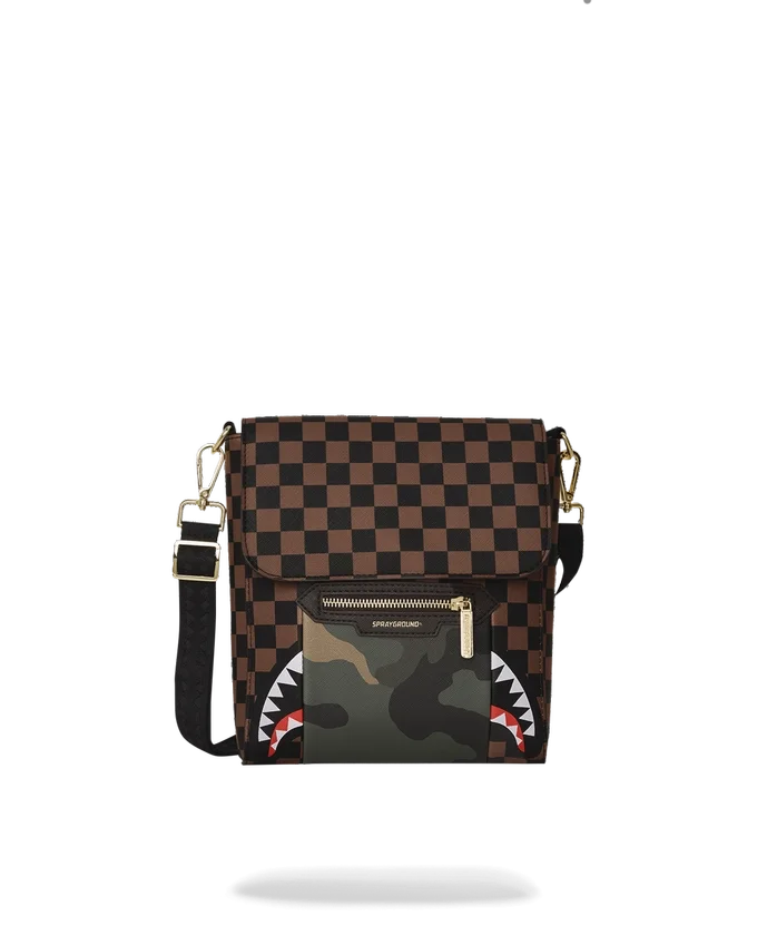BOLSO BOLSOS MENSAGEROS «SHARKS IN PARIS» CON BOLSILLO EXTERIOR CON CREMALLERA DORADA