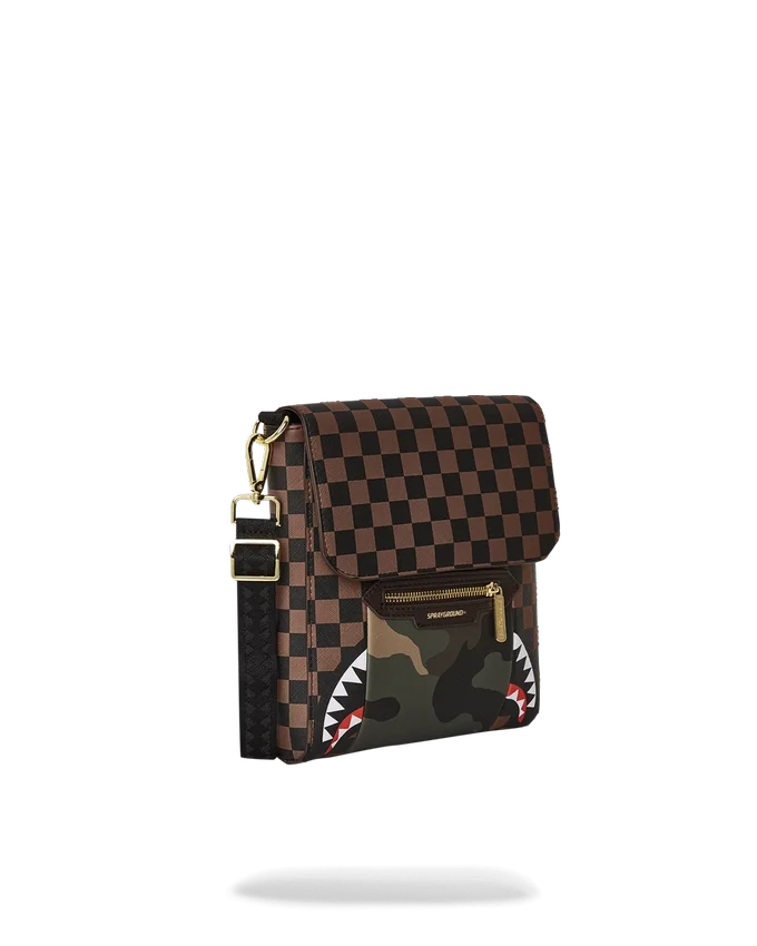 BOLSO BOLSOS MENSAGEROS «SHARKS IN PARIS» CON BOLSILLO EXTERIOR CON CREMALLERA DORADA