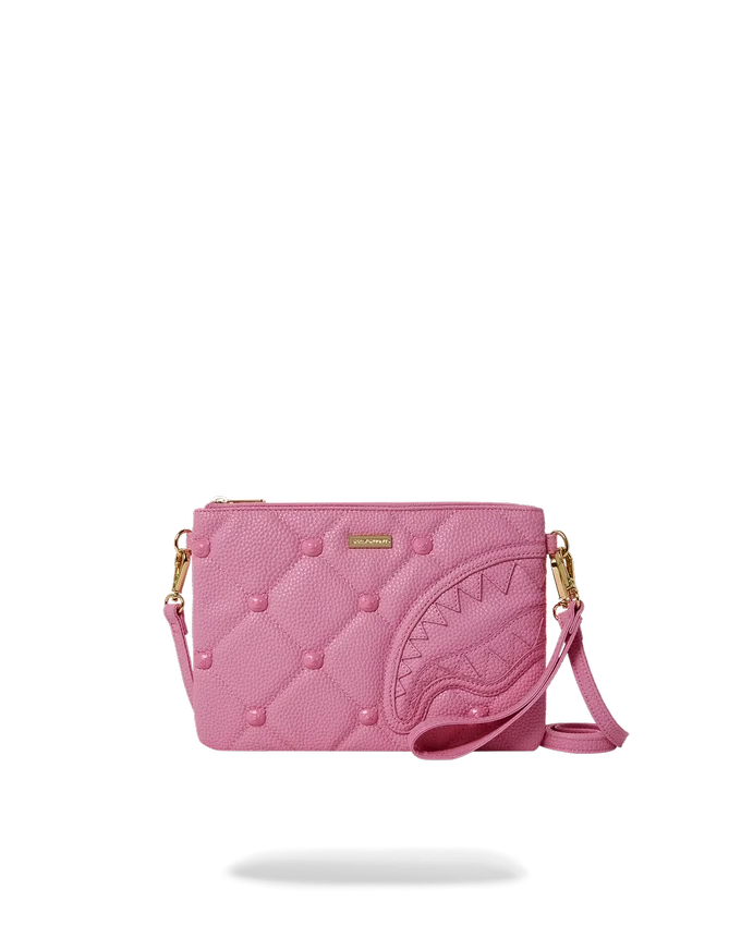BOLSO DE MANO CROSSOVER «STUNNA BEAR» CON TACHUELAS DE SORBET