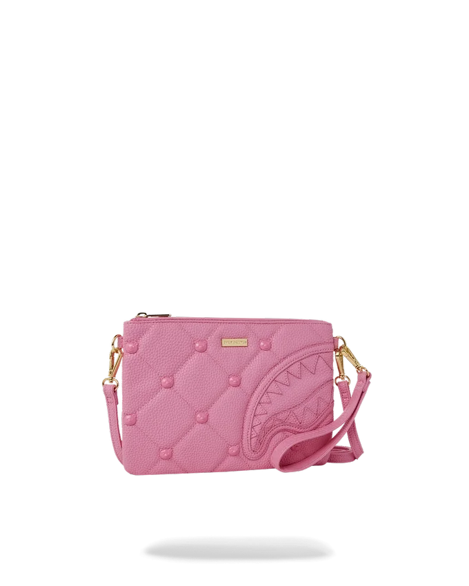 BOLSO DE MANO CROSSOVER «STUNNA BEAR» CON TACHUELAS DE SORBET