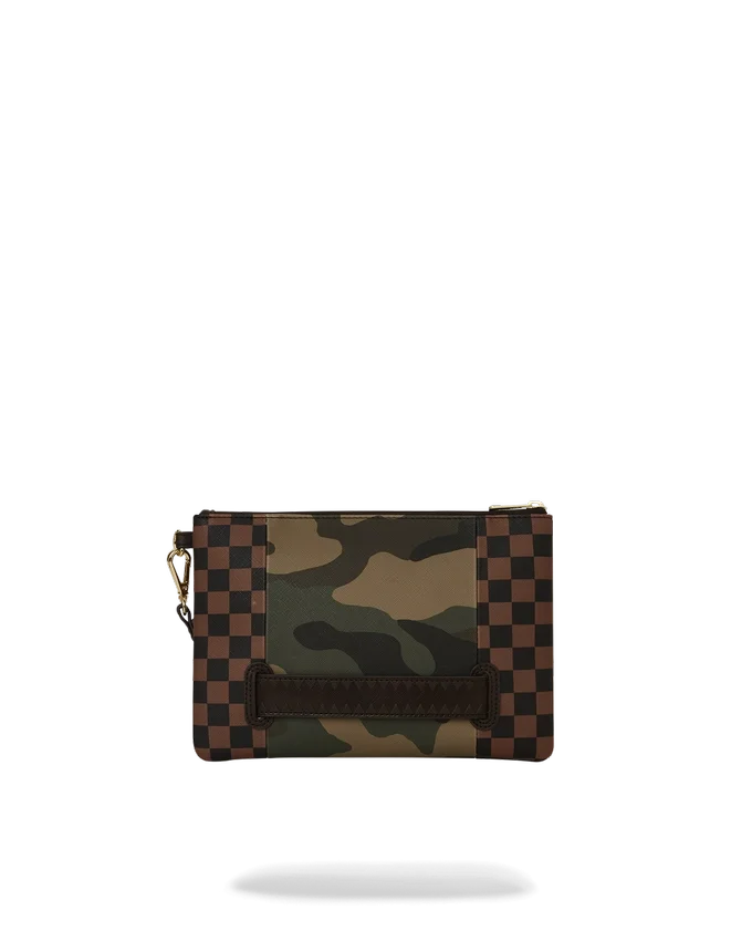 BOLSO DE MANO CRUZADO «Shark in Paris» CON BOLSILLO EXTERIOR CON CREMALLERA DORADA