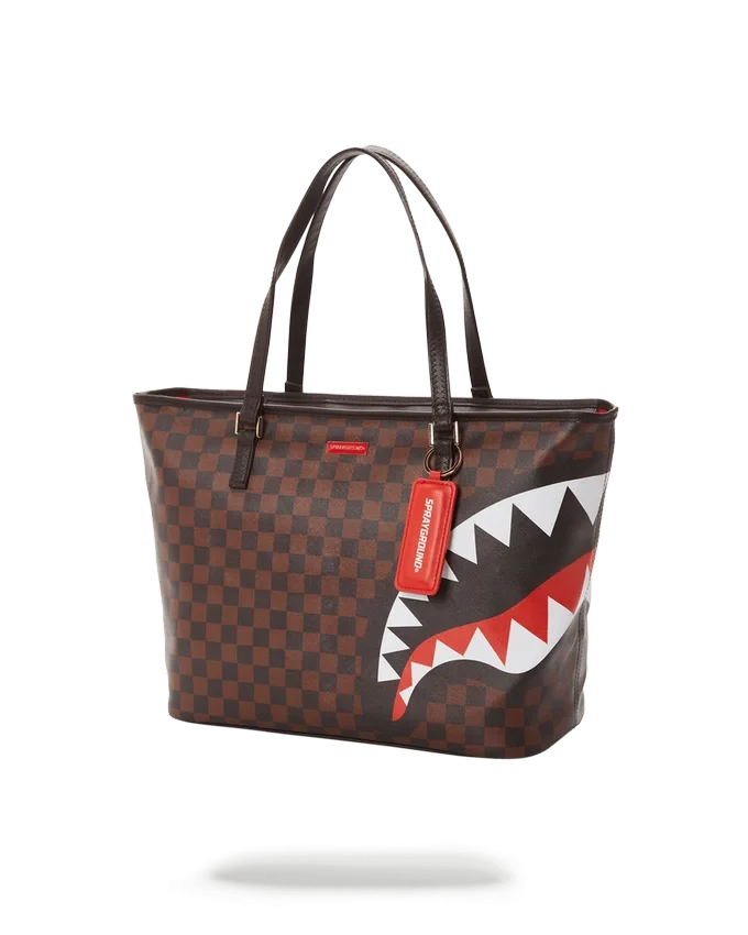BOLSO TOTE CON ESTAMPADO DE CUADROS Y CAMUFLAJE