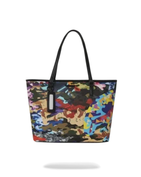 BOLSO TOTE DE CAMUFLAJE CON DETALLES RECORTADOS