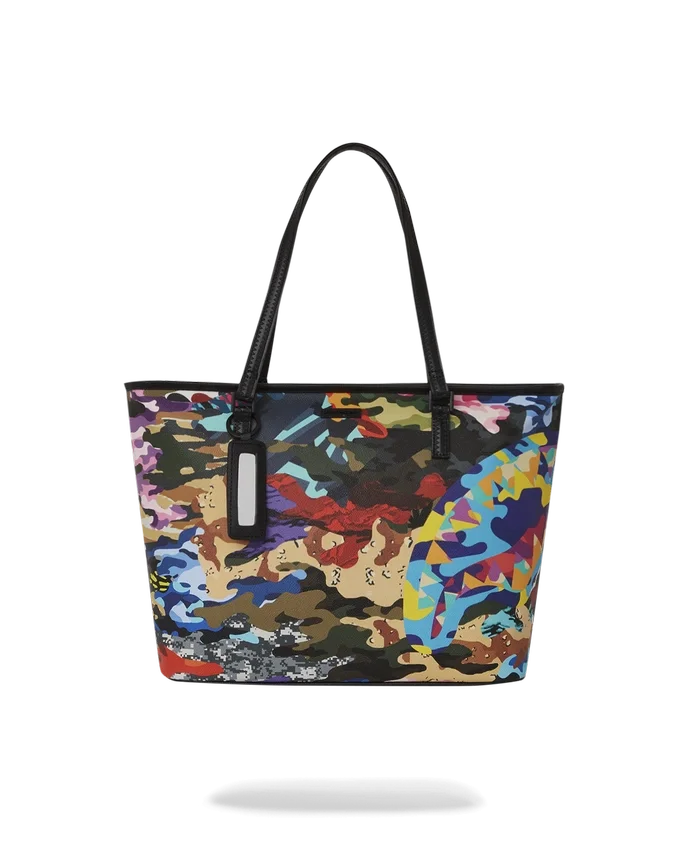 BOLSO TOTE DE CAMUFLAJE CON DETALLES RECORTADOS