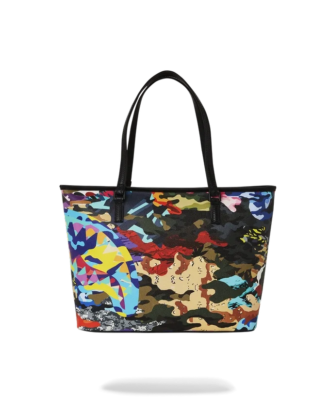 BOLSO TOTE DE CAMUFLAJE CON DETALLES RECORTADOS