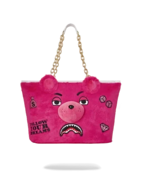 BOLSO TOTE DE OSITO DE PELUCHE (ROSA)