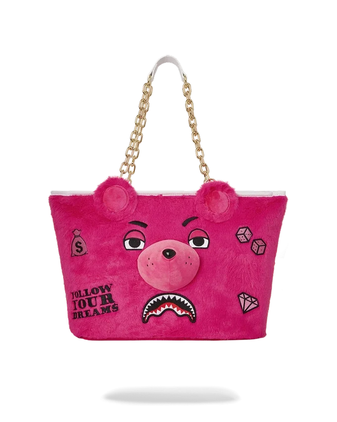 BOLSO TOTE DE OSITO DE PELUCHE (ROSA)