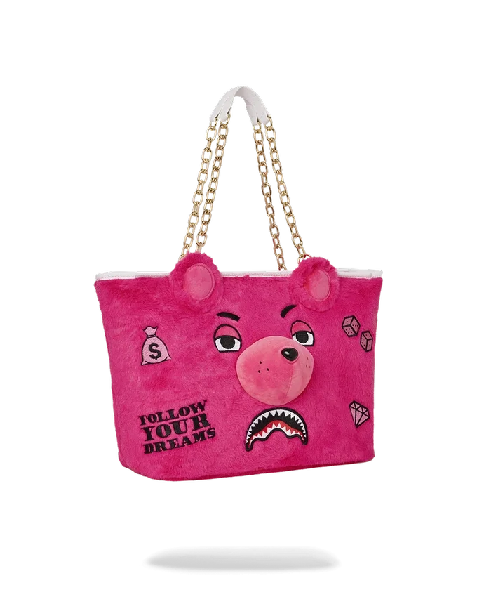 BOLSO TOTE DE OSITO DE PELUCHE (ROSA)