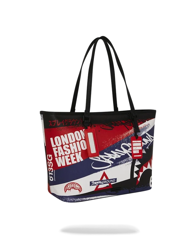 BOLSO TOTE LISTO PARA LAS PASARELAS DE LA SEMANA DE LA MODA DE LONDRES
