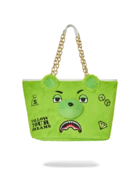 BOLSO TOTE MONEYBEAR DE PELUCHE (VERDE)