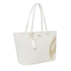 BOLSO TOTE RIVIERA LE BLANC CON CADENA DORADA Y MOTIVO DE TIBURÓN
