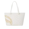 BOLSO TOTE RIVIERA LE BLANC CON CADENA DORADA Y MOTIVO DE TIBURÓN