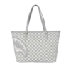 BOLSO TOTE «SHARKS IN PARIS» EN TEJIDO DE PUNTO, COLOR CREMA
