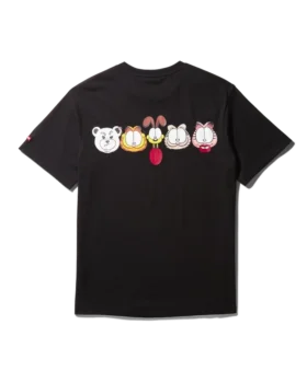 CAMISETA CON ESTAMPADO DE GARFIELD (NEGRA)