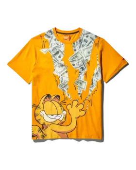 CAMISETA CON ESTAMPADO DEL GATO GARFIELD «STRATCH» (NARANJA)