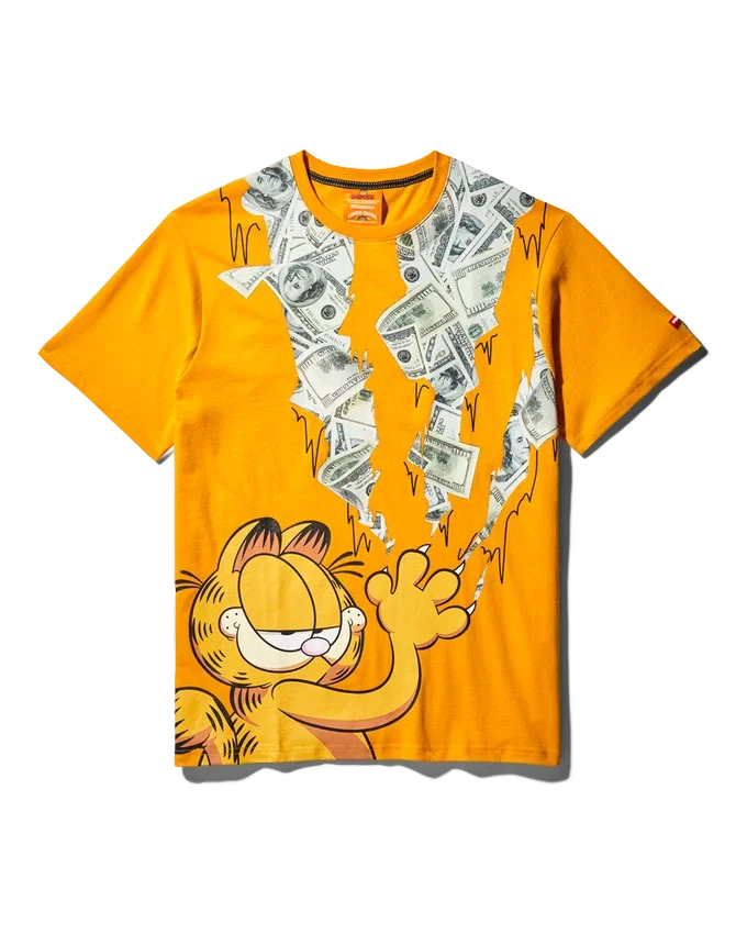 CAMISETA CON ESTAMPADO DEL GATO GARFIELD «STRATCH» (NARANJA)
