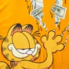 CAMISETA CON ESTAMPADO DEL GATO GARFIELD «STRATCH» (NARANJA)