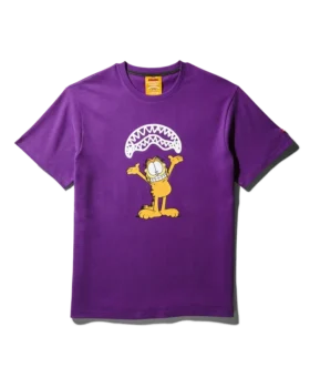 CAMISETA CON ESTAMPADO «GARFIELD SHARKMOUTH» (MORADO)