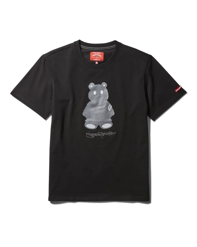 CAMISETA DE MANGA CORTA CON ESTAMPADO «MONEY BEAR» (NEGRA)