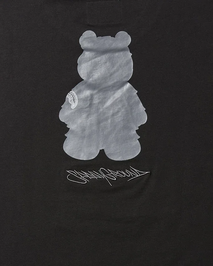 CAMISETA DE MANGA CORTA CON ESTAMPADO «MONEY BEAR» (NEGRA)