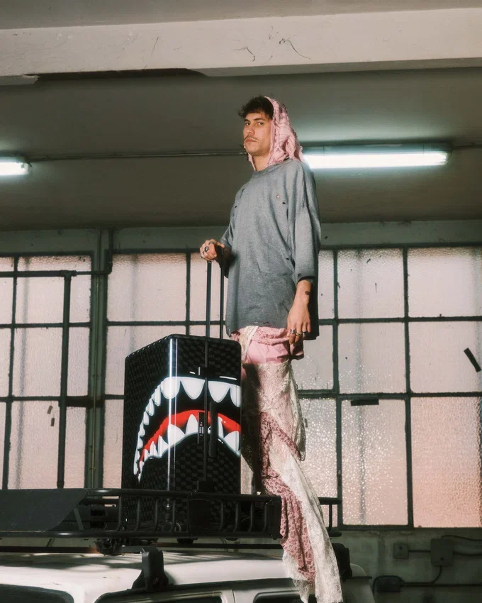 Equipaje de tamaño normal «Shark in Paris Hyper Puff»
