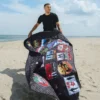 GLOBAL MOGUL UNLIMITED MILES: MANTITA DE PLAYA PLEGABLE, RESISTENTE AL AGUA Y CONVERTIBLE EN BOLSO TOTE