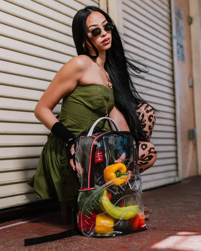 Mochila 100 % transparente con motivo de Shark