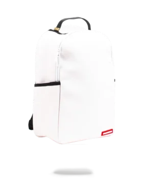 Mochila blanca «SPRAYGROUND DIY» (CUERO VEGANO Y FORRO INTERIOR PARA EL DINERO) Y ROTULADORES INCLUIDOS