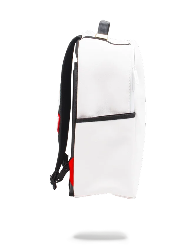 Mochila blanca «SPRAYGROUND DIY» (CUERO VEGANO Y FORRO INTERIOR PARA EL DINERO) Y ROTULADORES INCLUIDOS