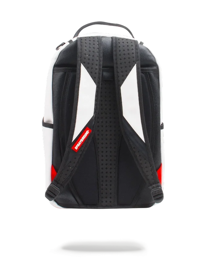 Mochila blanca «SPRAYGROUND DIY» (CUERO VEGANO Y FORRO INTERIOR PARA EL DINERO) Y ROTULADORES INCLUIDOS