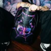 MOCHILA CAZZU IRIDISCENTE CON DETALLES DE ARANCA, CALAVERA Y SHARK (DLXV)