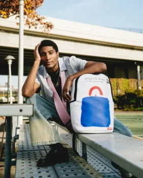 Mochila con diseño artístico de Keith Haring «Big Blue Purse»