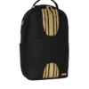 Mochila con rayas de carrera en dorado y negro