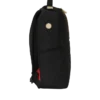 Mochila con rayas de carrera en dorado y negro