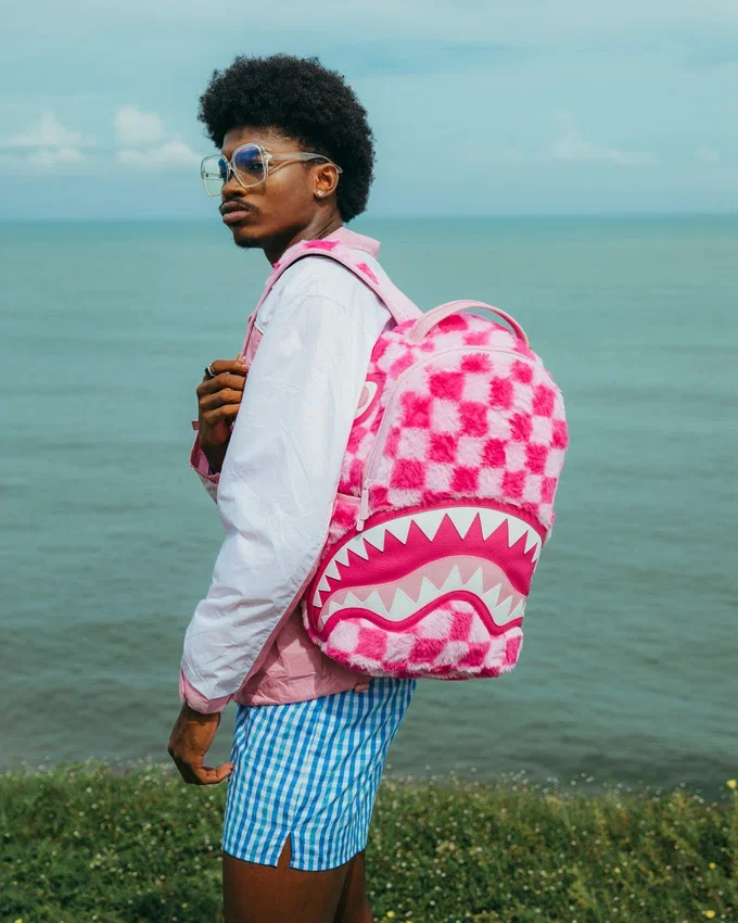 Mochila FURZILLA Shark (CUADROS ROSAS)